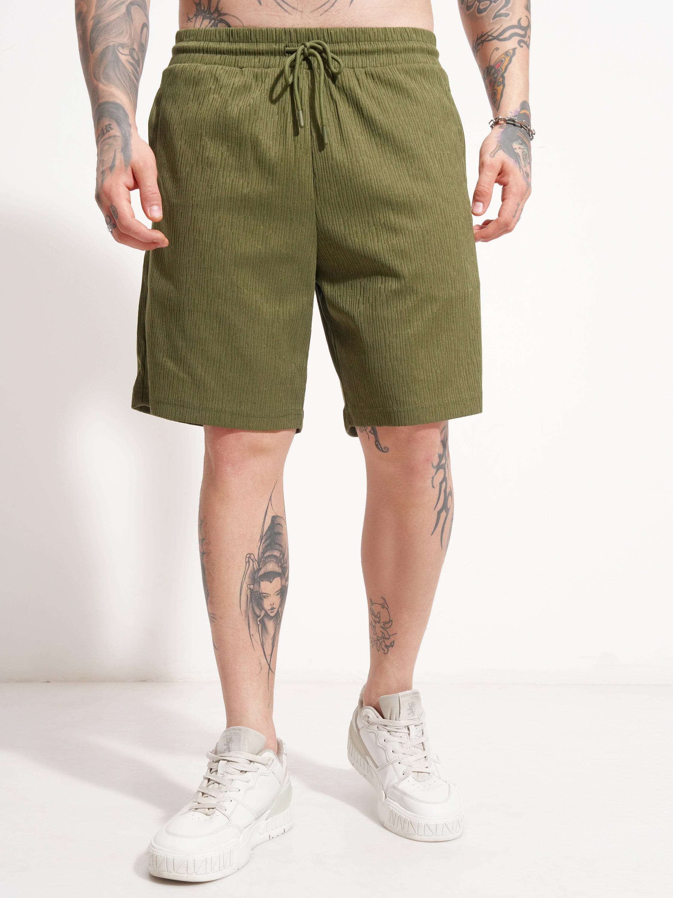 Highlander Men Olive T-shirt With Shorts Co-Ords - Olive - Image 8