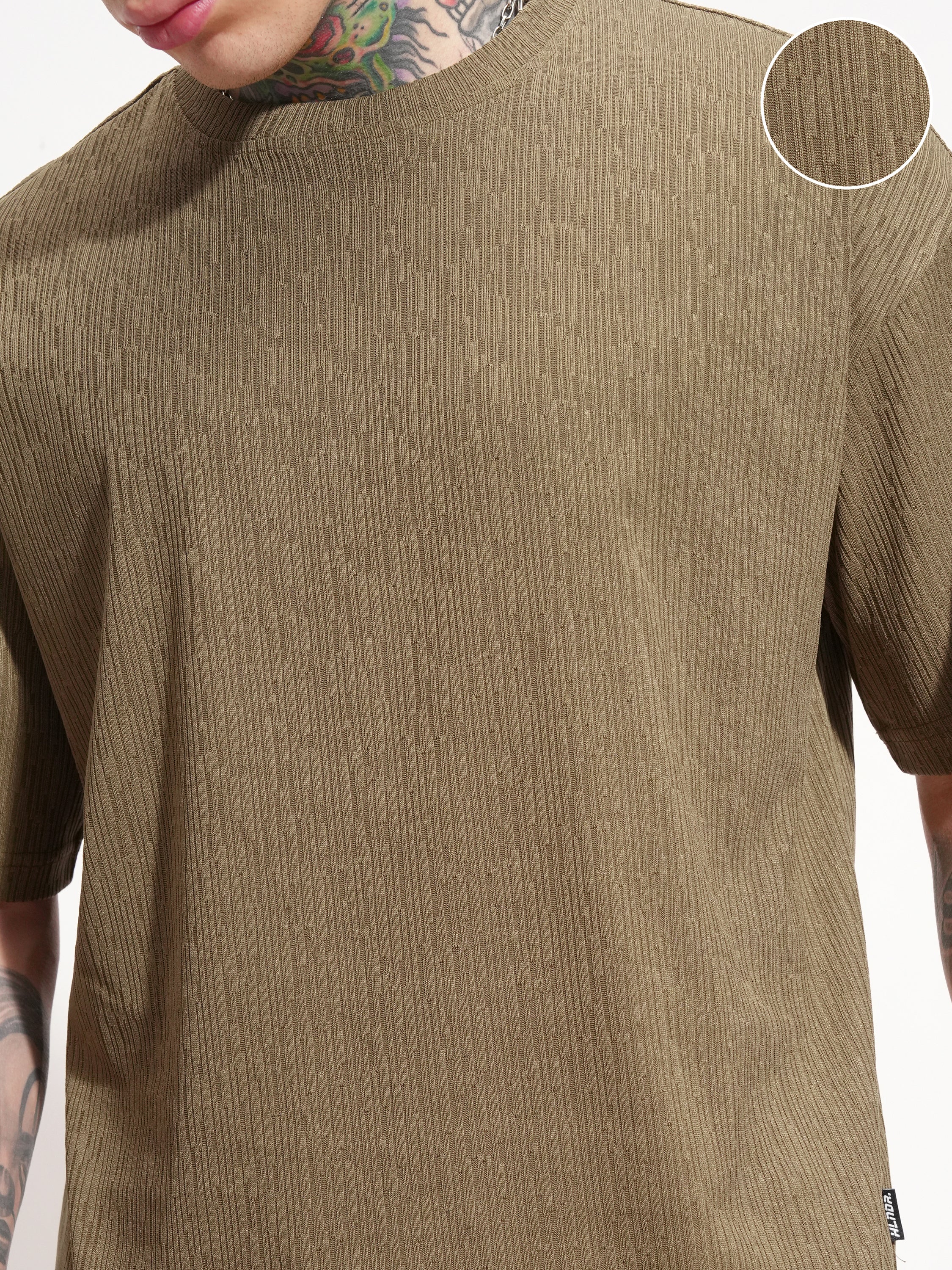 Highlander Men Brown T-shirt With Shorts Co-Ords - Brown - Image 5