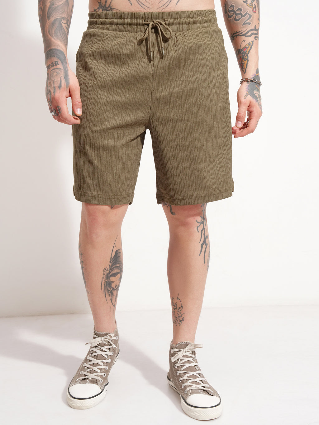 Highlander Men Brown T-shirt With Shorts Co-Ords - Brown - Image 8