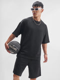 Highlander Men Black T-Shirt With Shorts Co-Ords - Black - Image 1