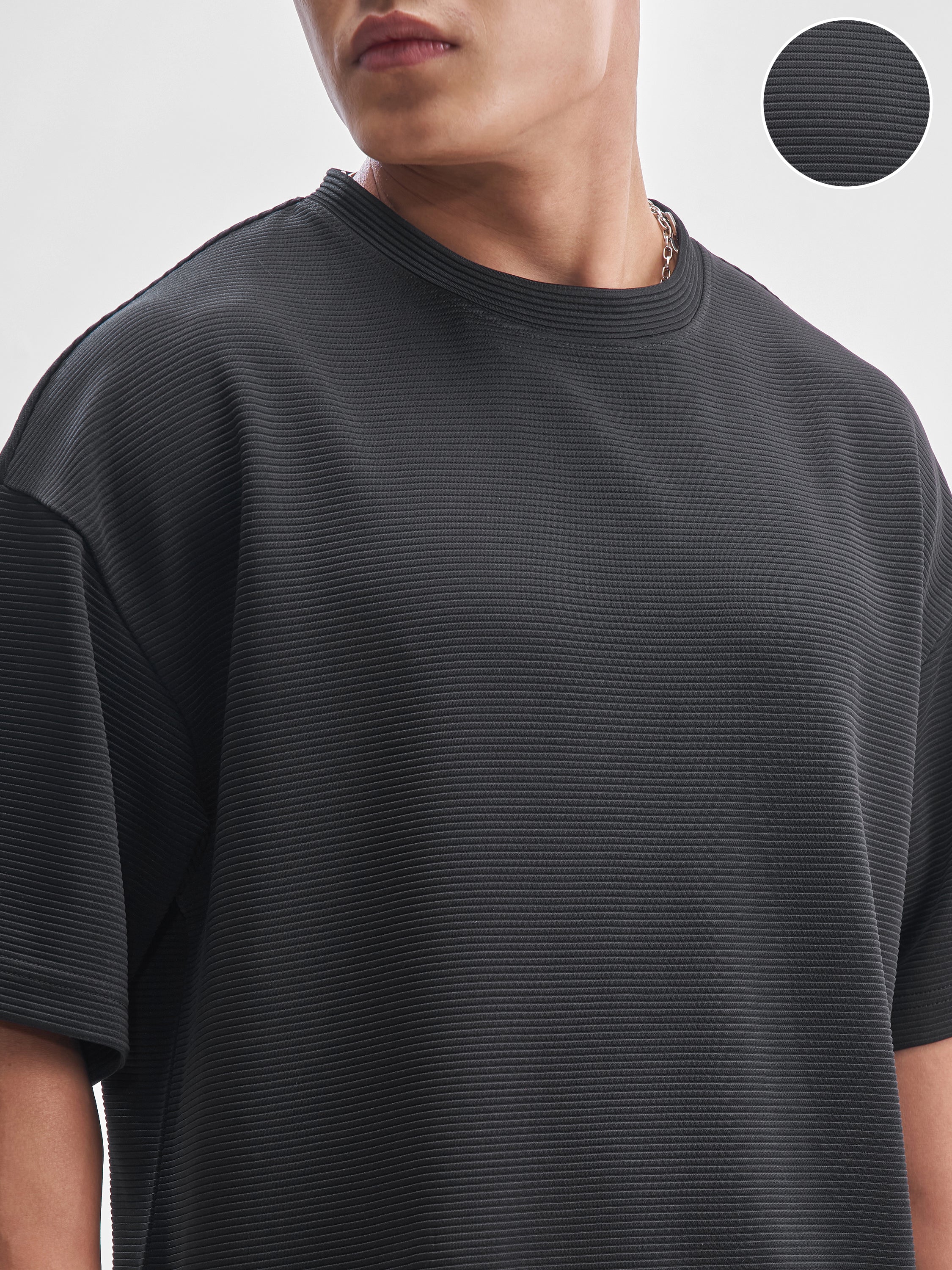 Highlander Men Black T-Shirt With Shorts Co-Ords - Black - Image 5