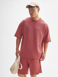 Highlander Men Peach T-shirt With Shorts Co-Ords - Peach - Image 1
