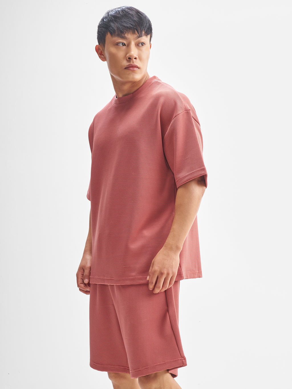 Highlander Men Peach T-shirt With Shorts Co-Ords - Peach - Image 4