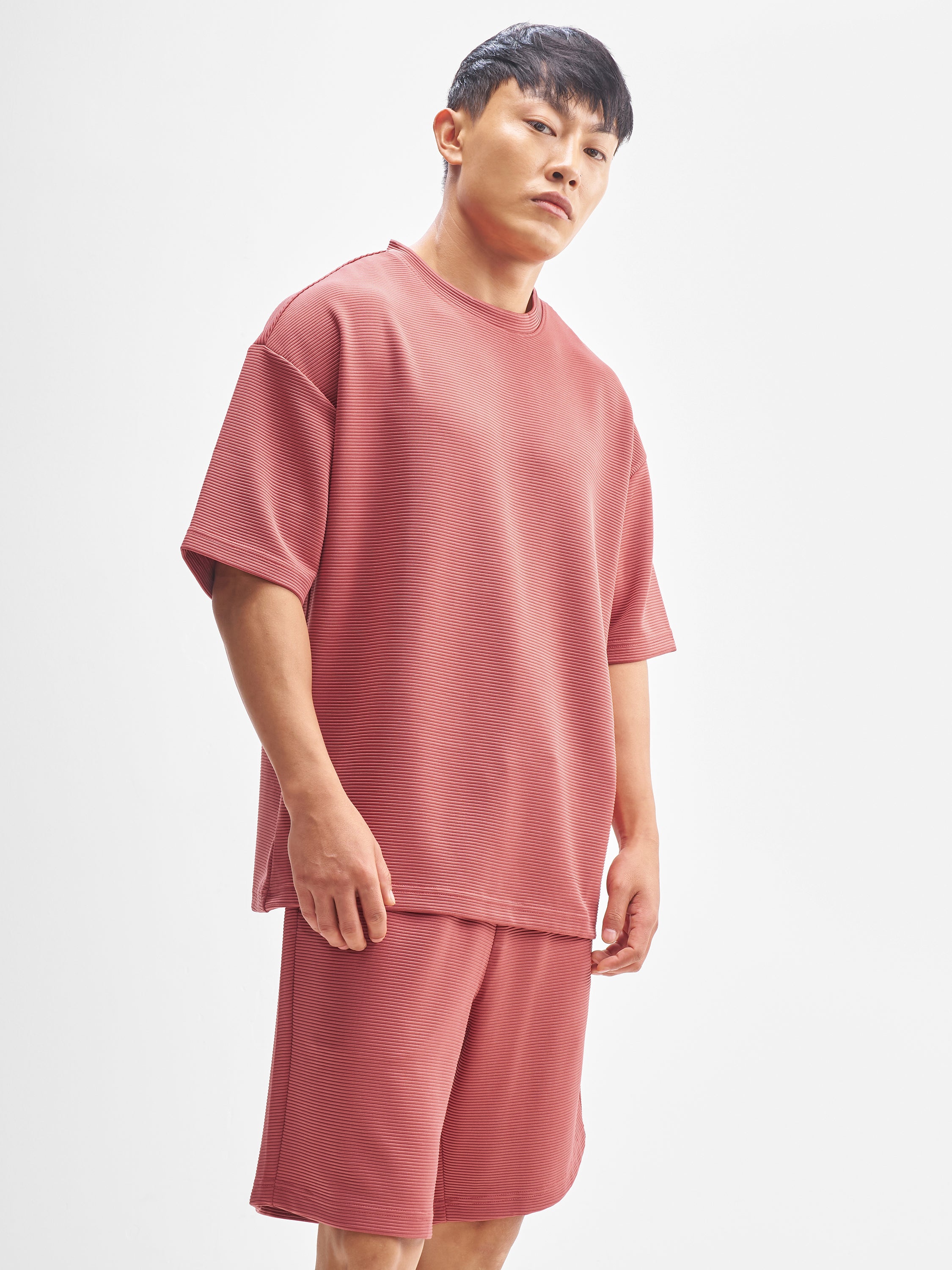 Highlander Men Peach T-shirt With Shorts Co-Ords - Peach - Image 6