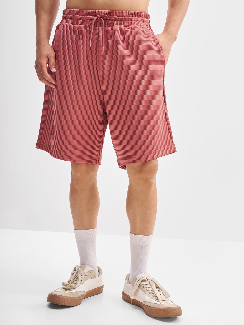 Highlander Men Peach T-shirt With Shorts Co-Ords - Peach - Image 8
