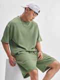 Highlander Men Olive T-Shirt With Shorts Co-Ords - Olive - Image 1