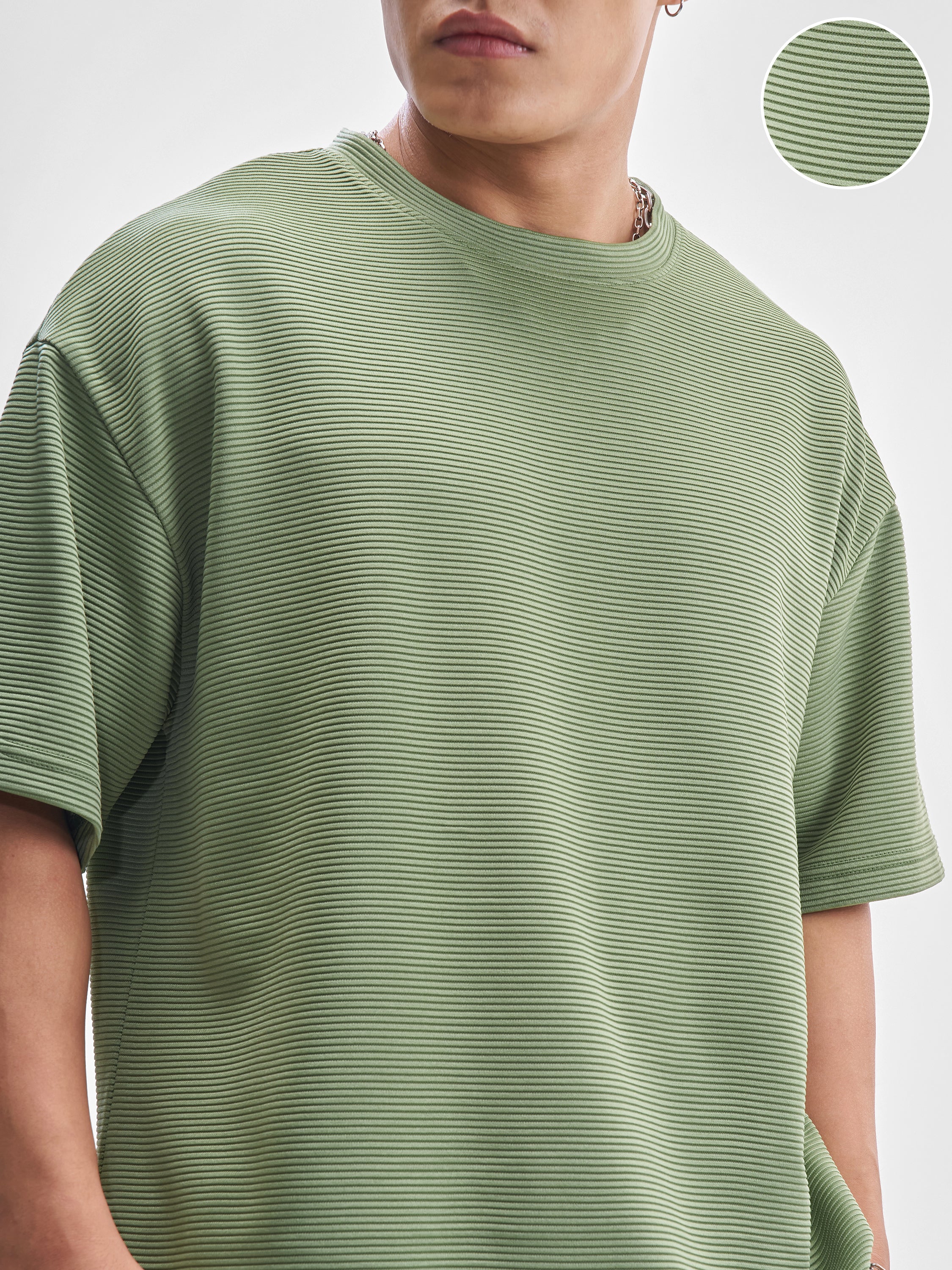 Highlander Men Olive T-Shirt With Shorts Co-Ords - Olive - Image 5