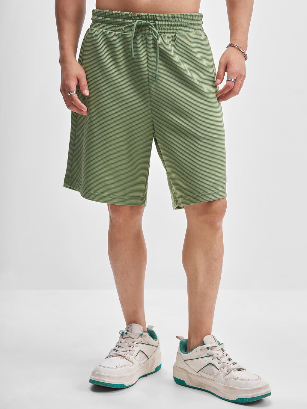 Highlander Men Olive T-Shirt With Shorts Co-Ords - Olive - Image 8