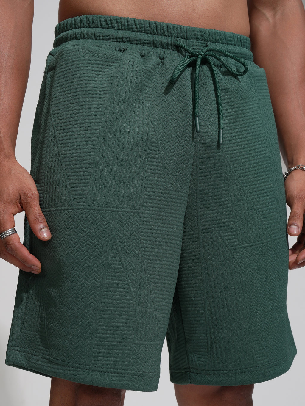 Highlander Men Teal Shirt With Shorts Co-Ords - Teal - Image 7