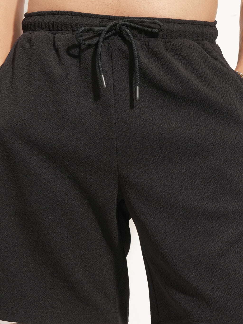 Highlander Men Black Shirt With Shorts Co-Ords - Black - Image 8