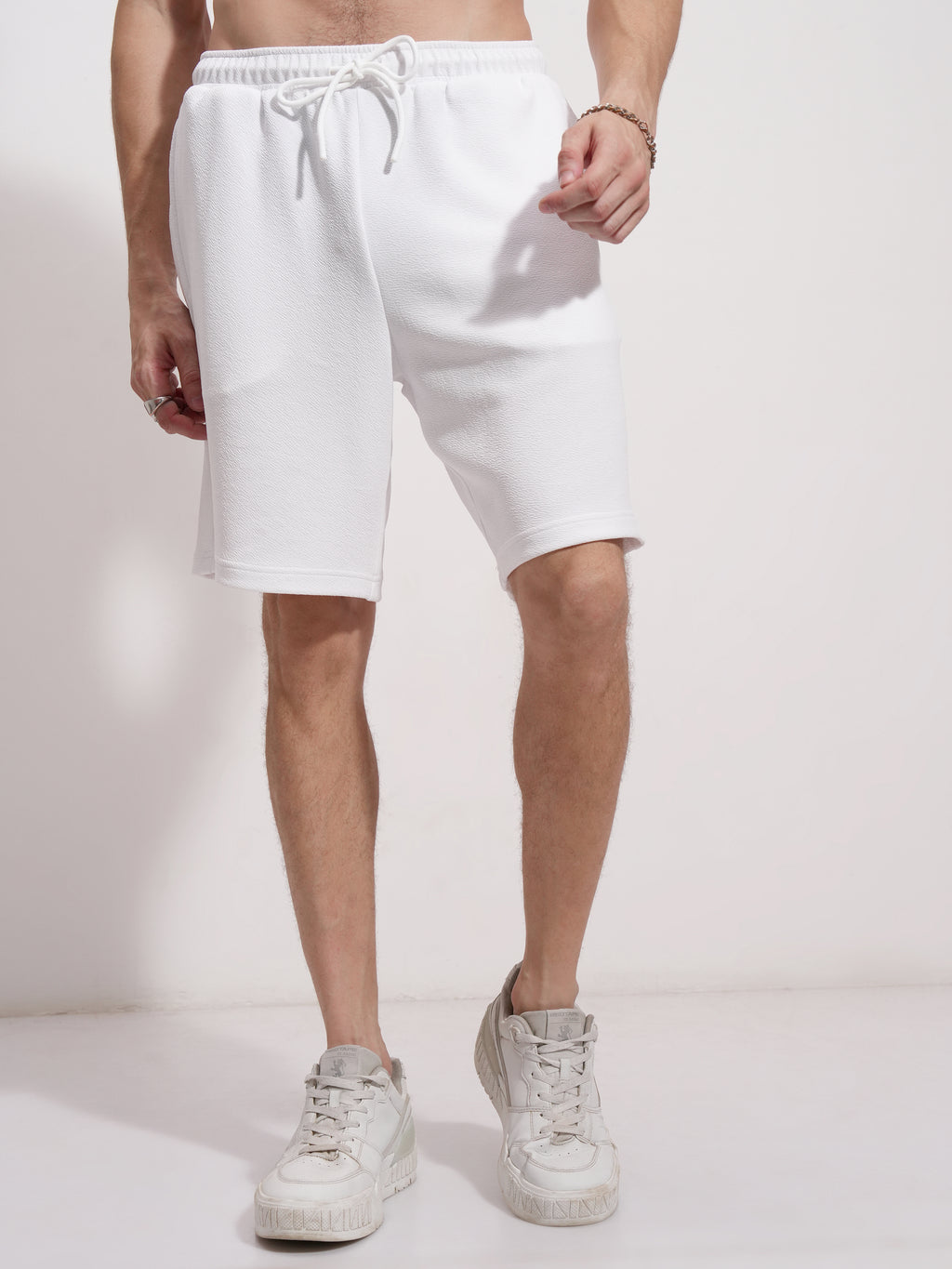 Highlander Men White Shirt With Shorts Co-Ords - White - Image 8