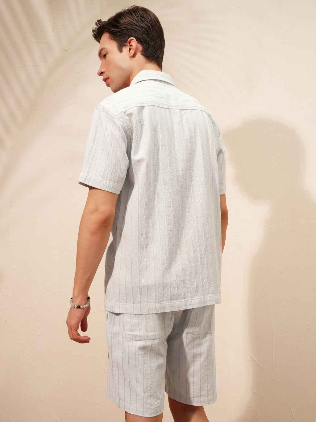 Highlander Men Grey Shirt With Shorts Co-Ords - Grey - Image 3