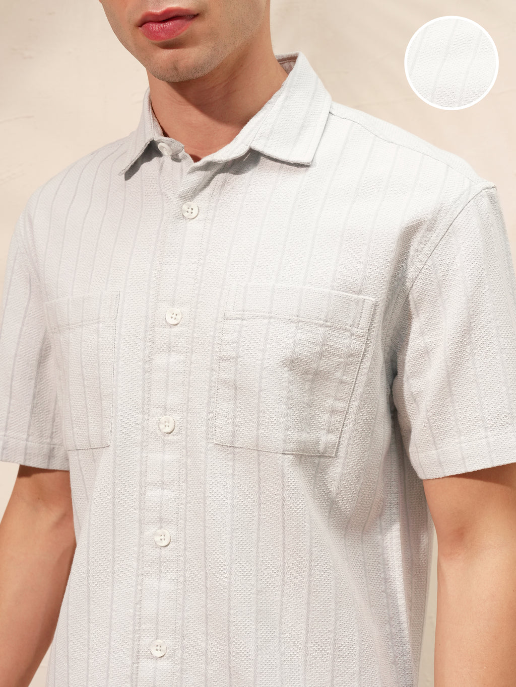 Highlander Men Grey Shirt With Shorts Co-Ords - Grey - Image 5