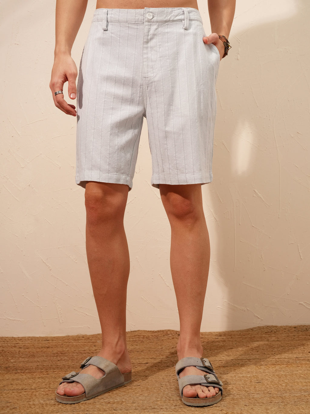 Highlander Men Grey Shirt With Shorts Co-Ords - Grey - Image 7