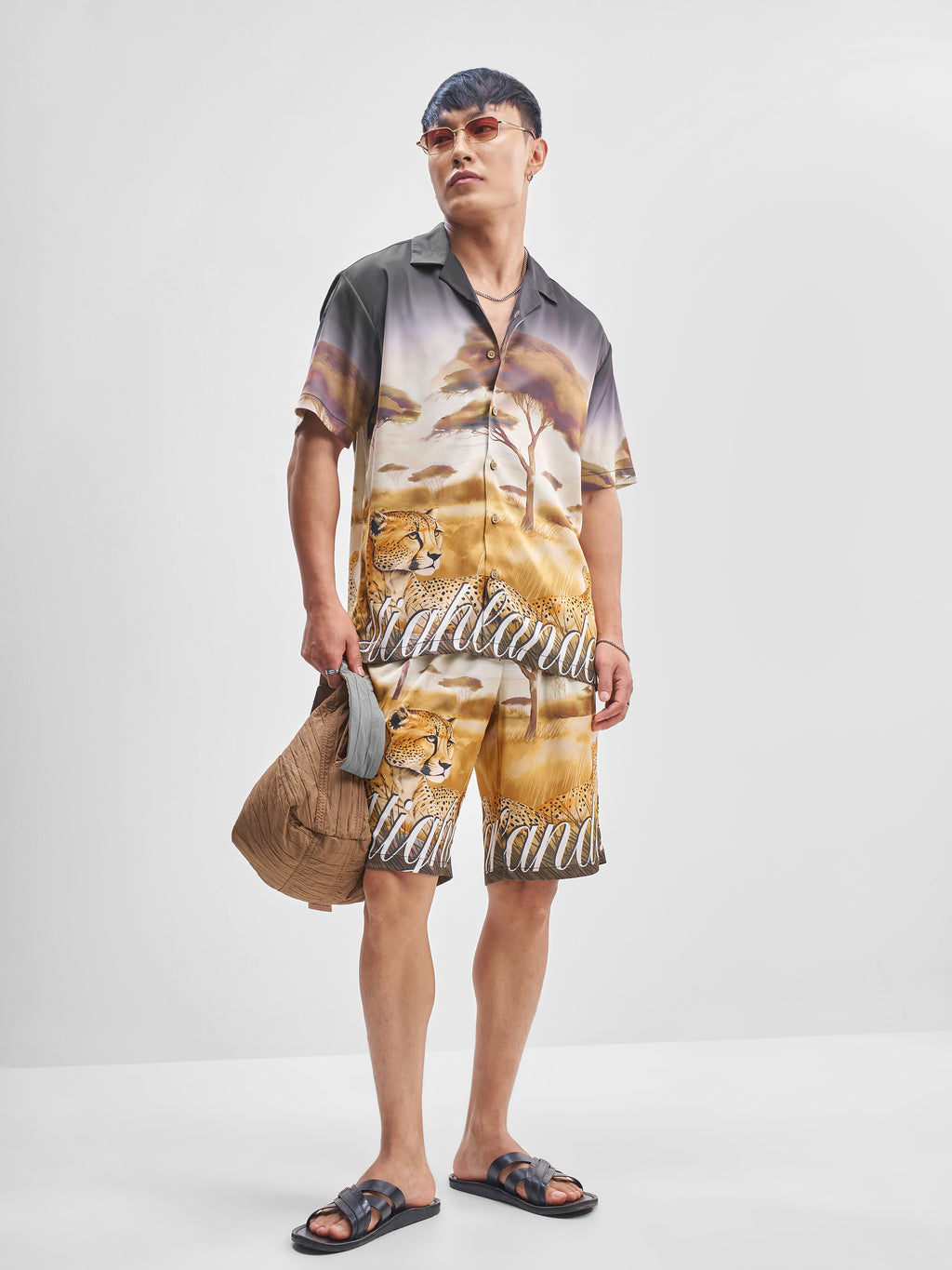 Highlander Men Multi Shirt With Shorts Co-Ords - Multi - Image 2