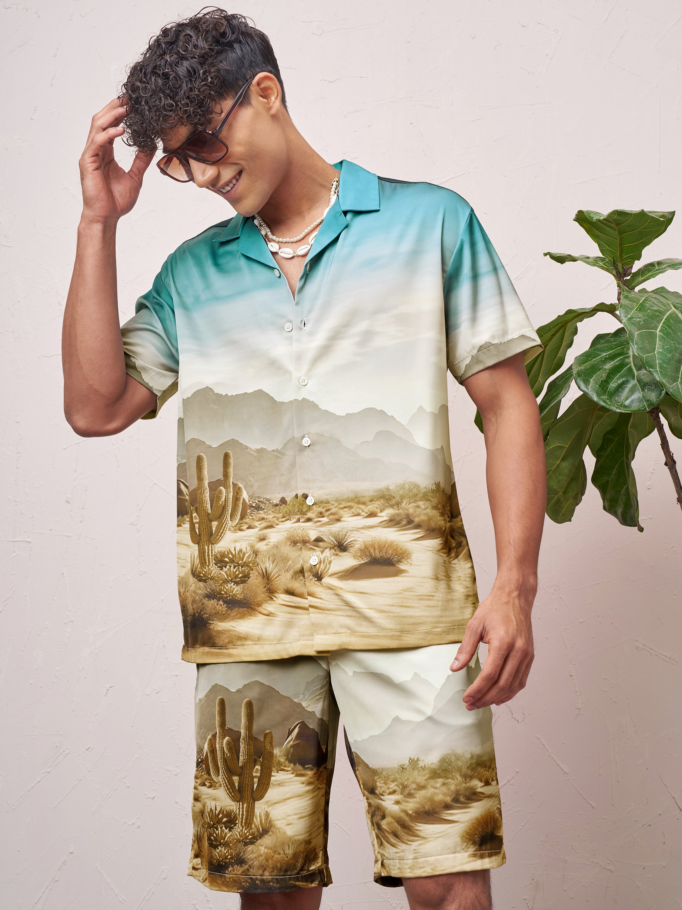 Highlander Men Multi Shirt With Shorts Co-Ords - Multi - Image 1