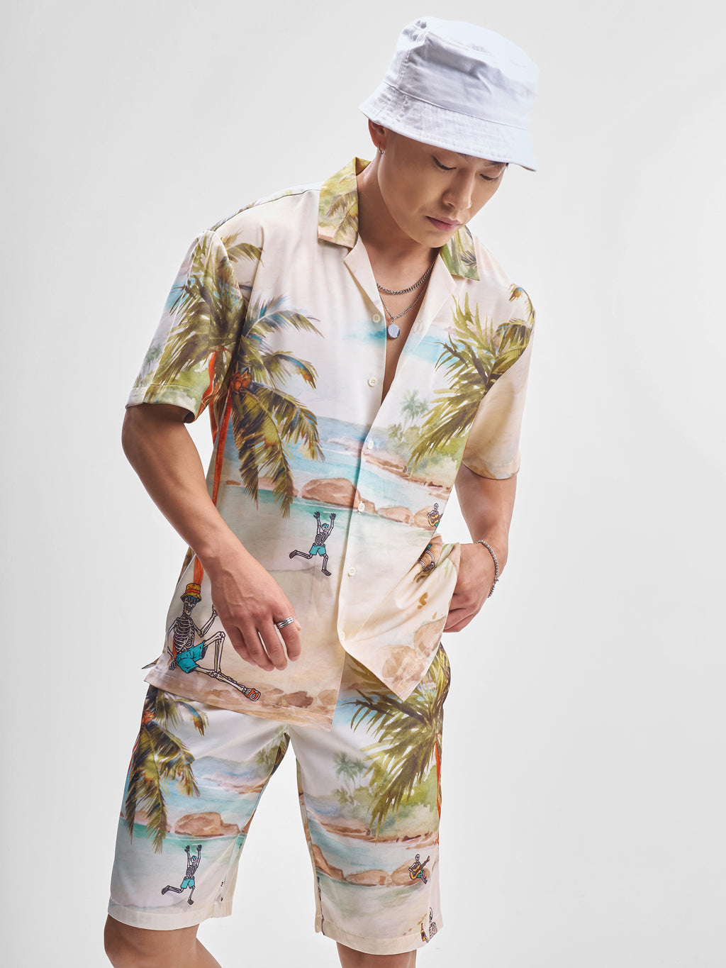 Highlander Men Multi Shirt With Shorts Co-Ords - Multi - Image 1