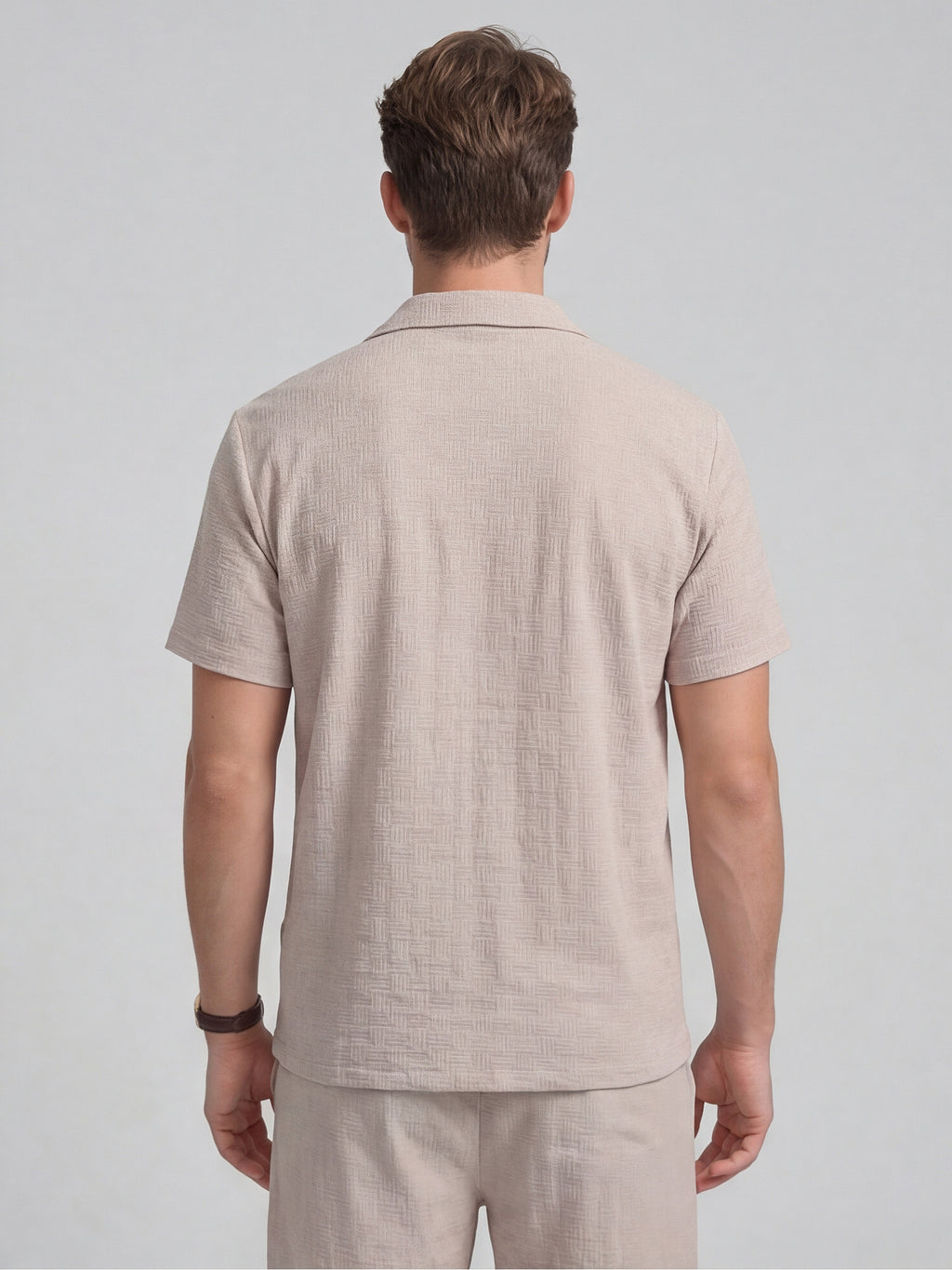 Highlander Men Lavender Shirt With Shorts Co-Ords - Lavender - Image 3
