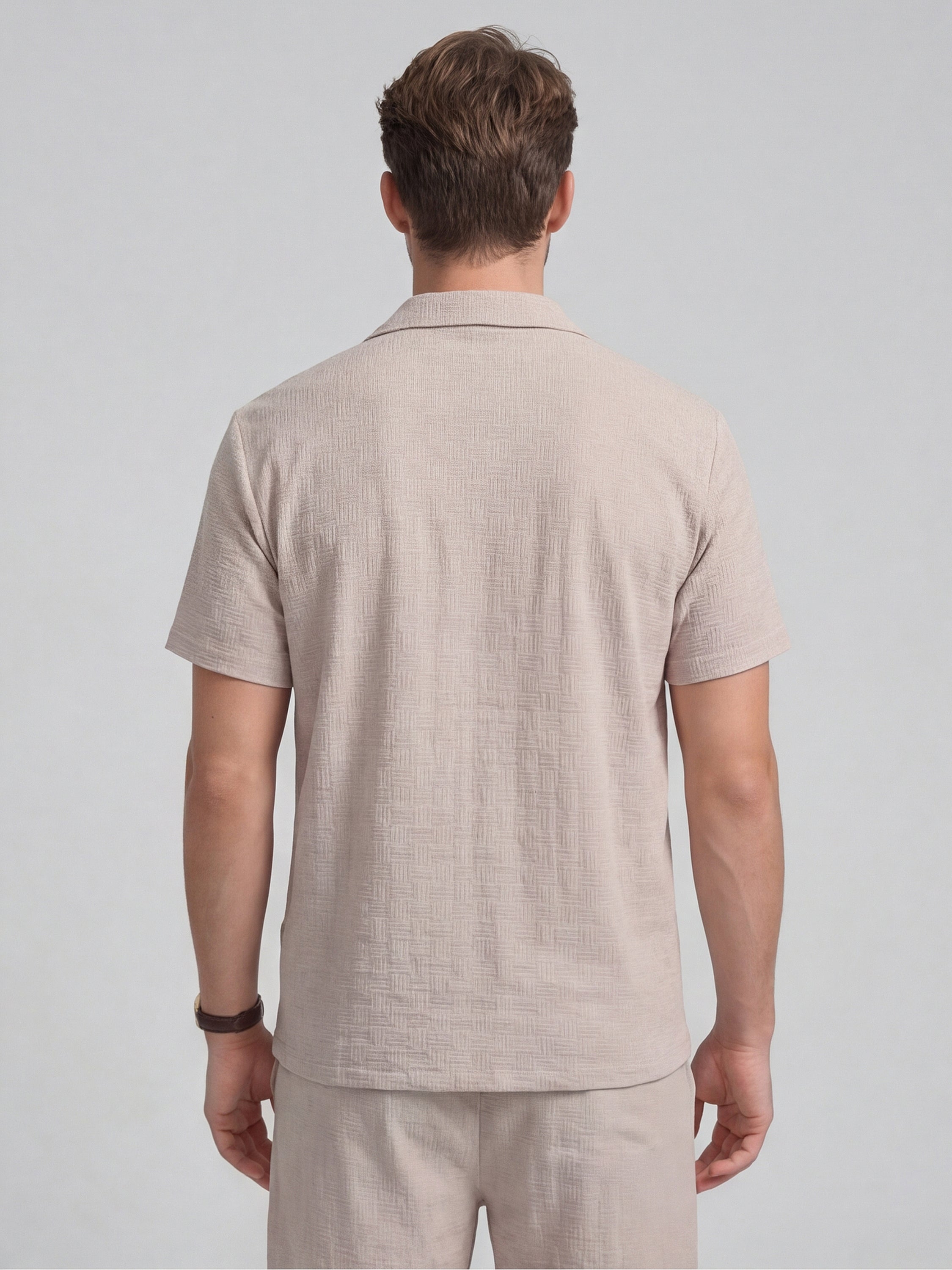 Highlander Men Lavender Shirt With Shorts Co-Ords - Lavender - Image 3