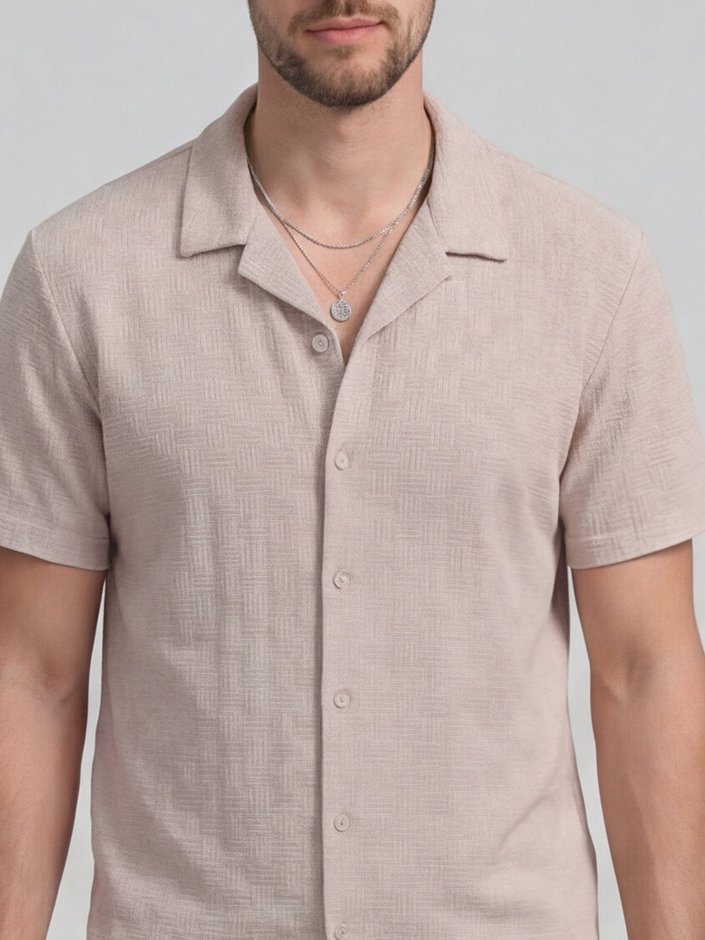Highlander Men Lavender Shirt With Shorts Co-Ords - Lavender - Image 5