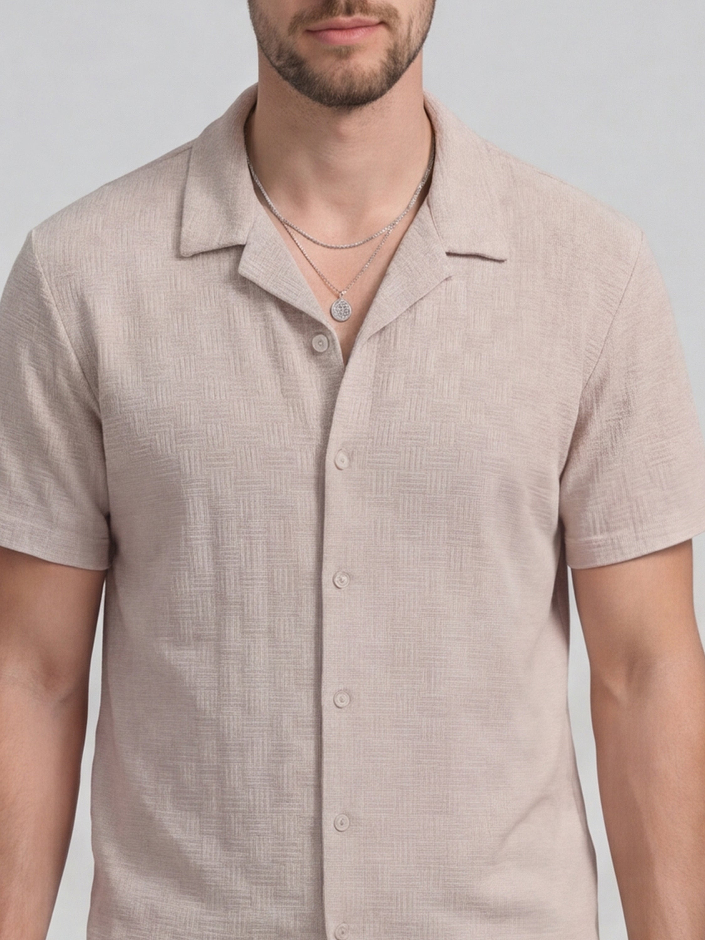 Highlander Men Lavender Shirt With Shorts Co-Ords - Lavender - Image 5