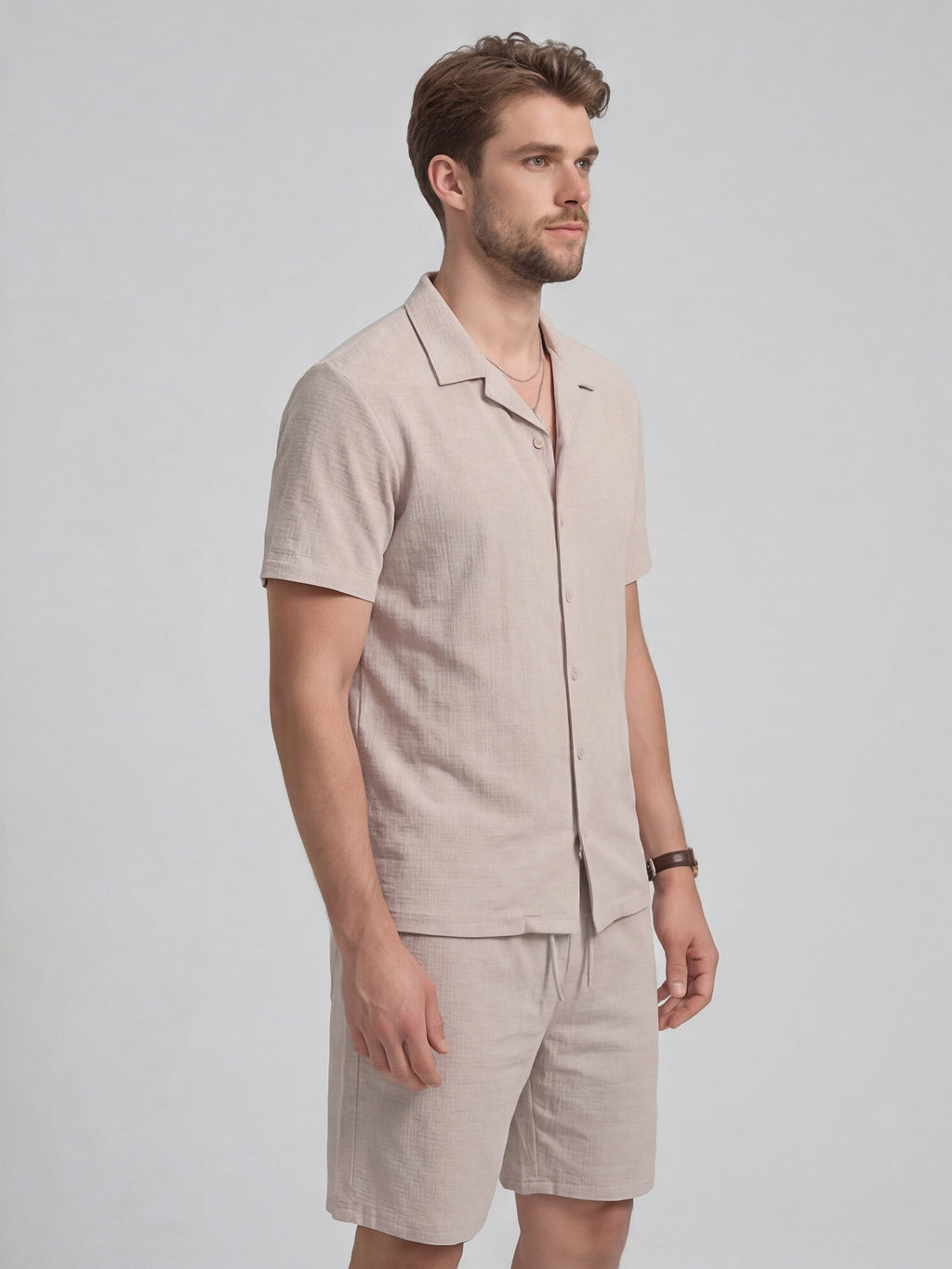 Highlander Men Lavender Shirt With Shorts Co-Ords - Lavender - Image 6