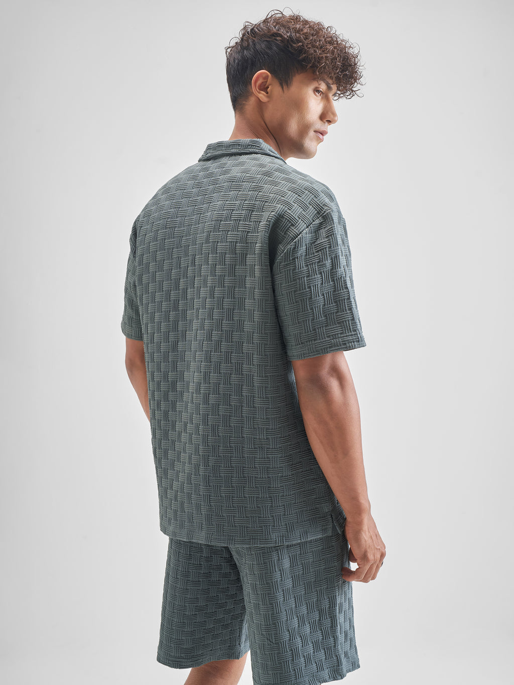 Highlander Men Olive Shirt With Shorts Co-Ords - Olive - Image 3