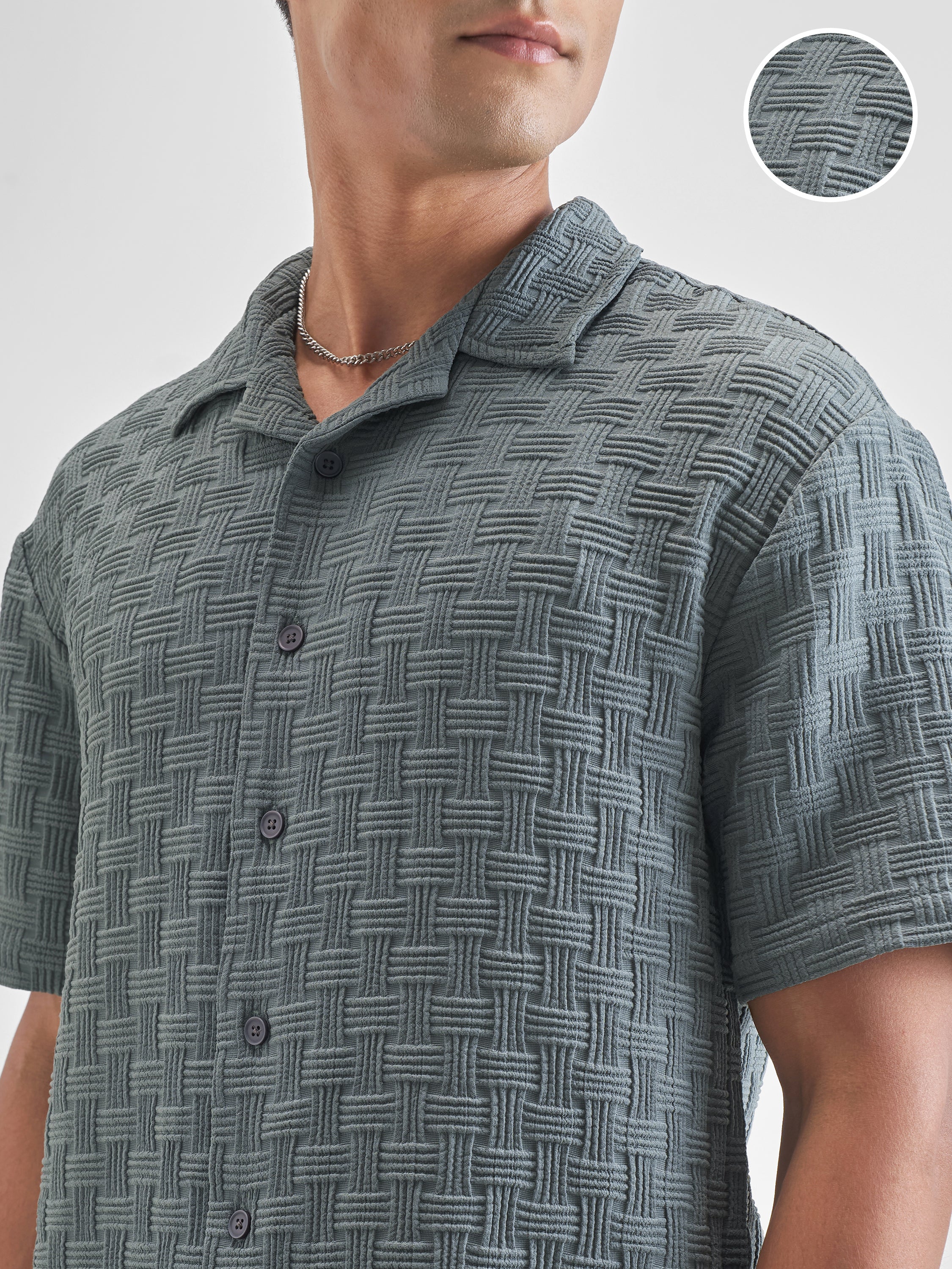 Highlander Men Olive Shirt With Shorts Co-Ords - Olive - Image 5