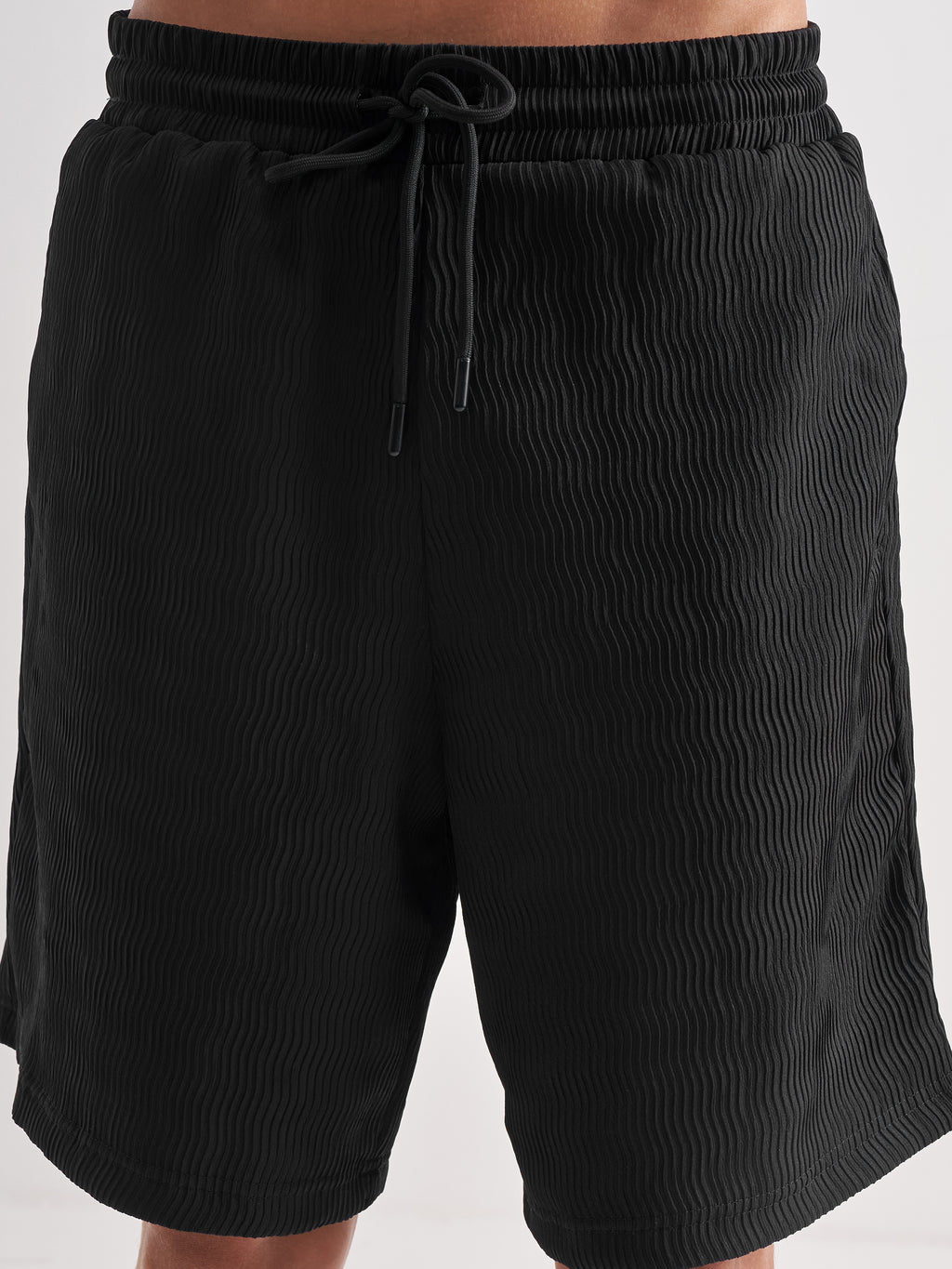 Highlander Men Black Shirt With Shorts Co-Ords - Black - Image 7