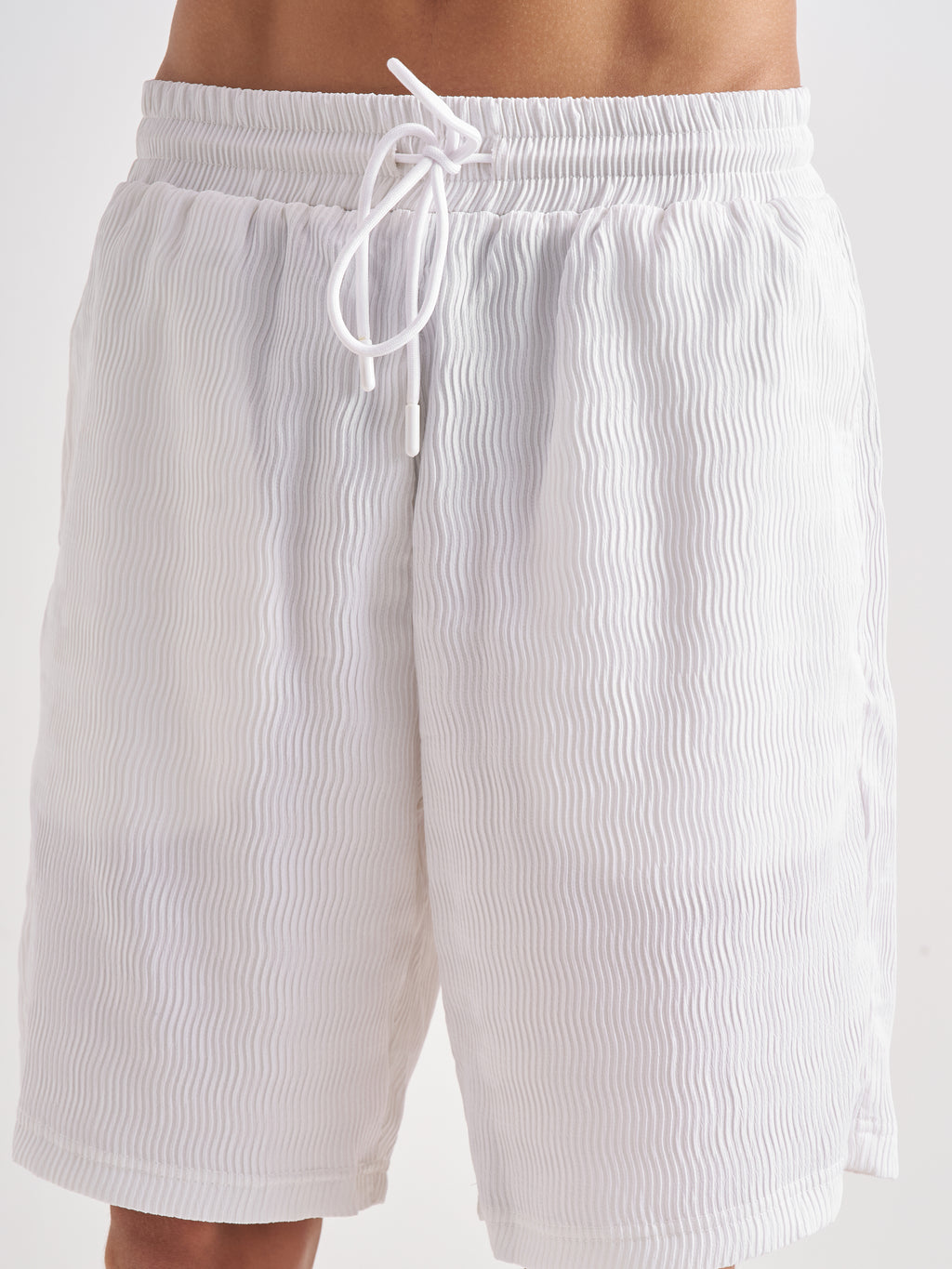Highlander Men White Shirt With Shorts Co-Ords - White - Image 7