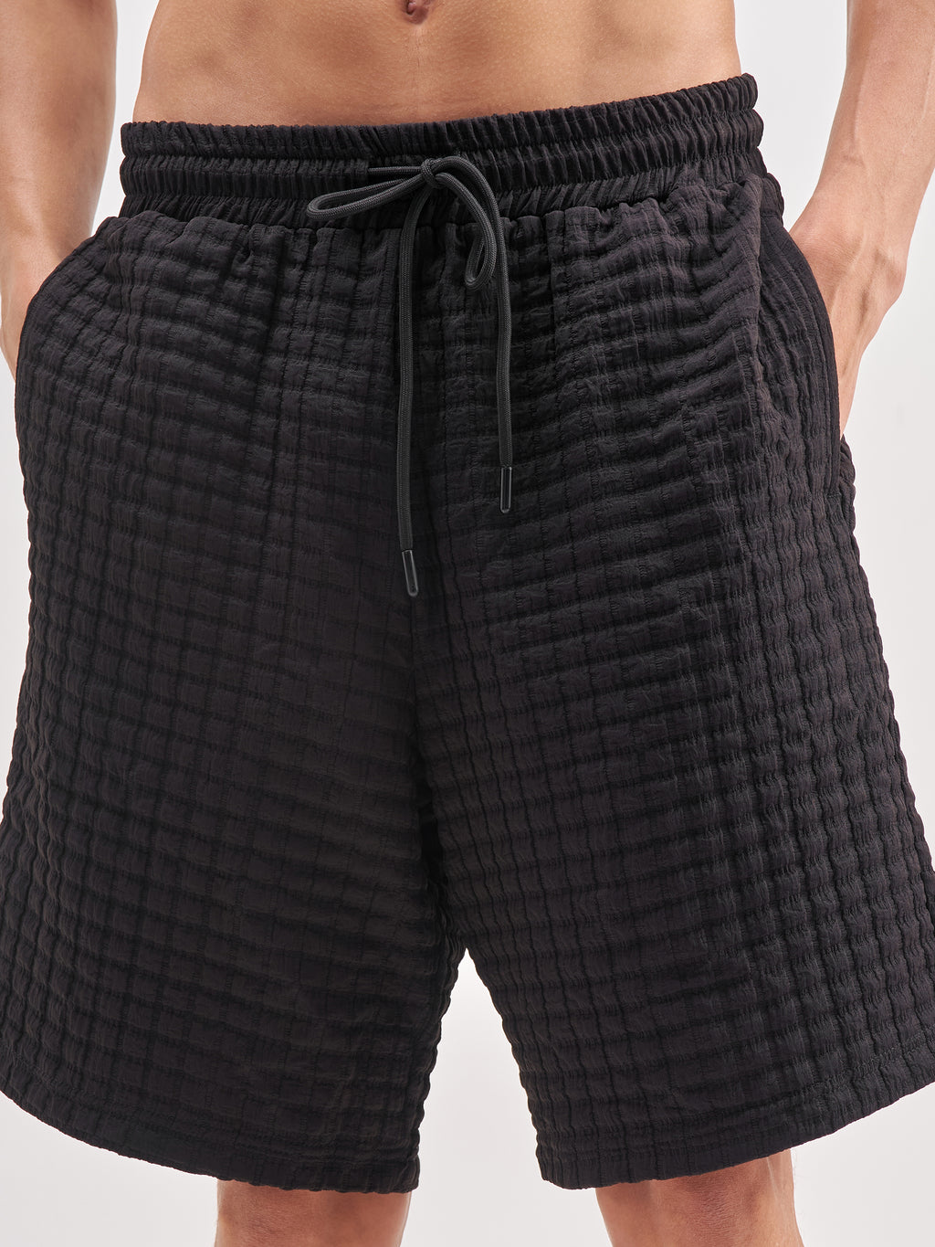 Highlander Men Black Shirt With Shorts Co-Ords - Black - Image 7