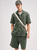 Highlander Men Olive Shirt With Shorts Co-Ords - Olive - Image 1