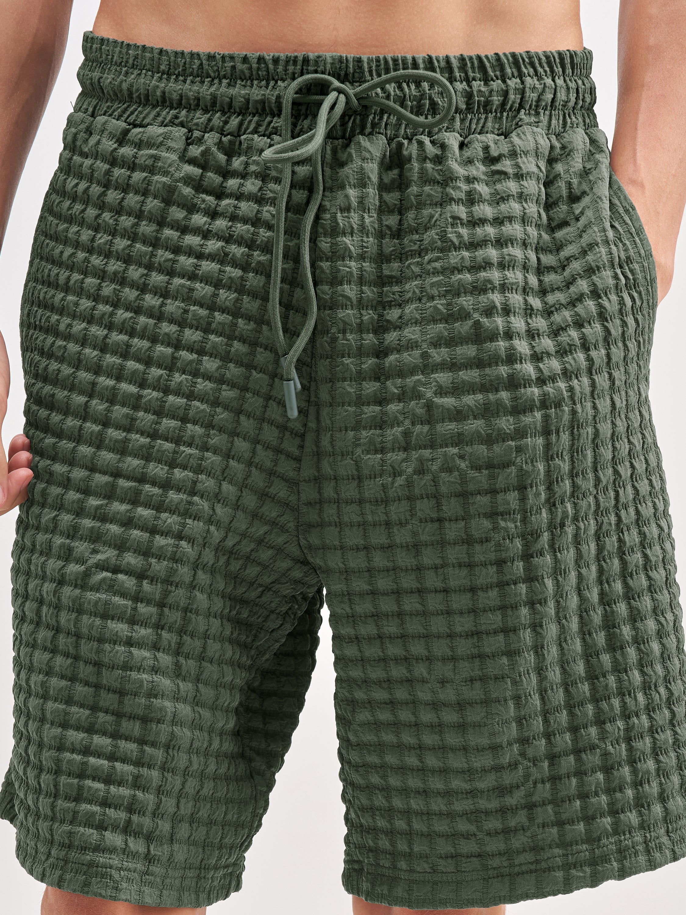 Highlander Men Olive Shirt With Shorts Co-Ords - Olive - Image 7