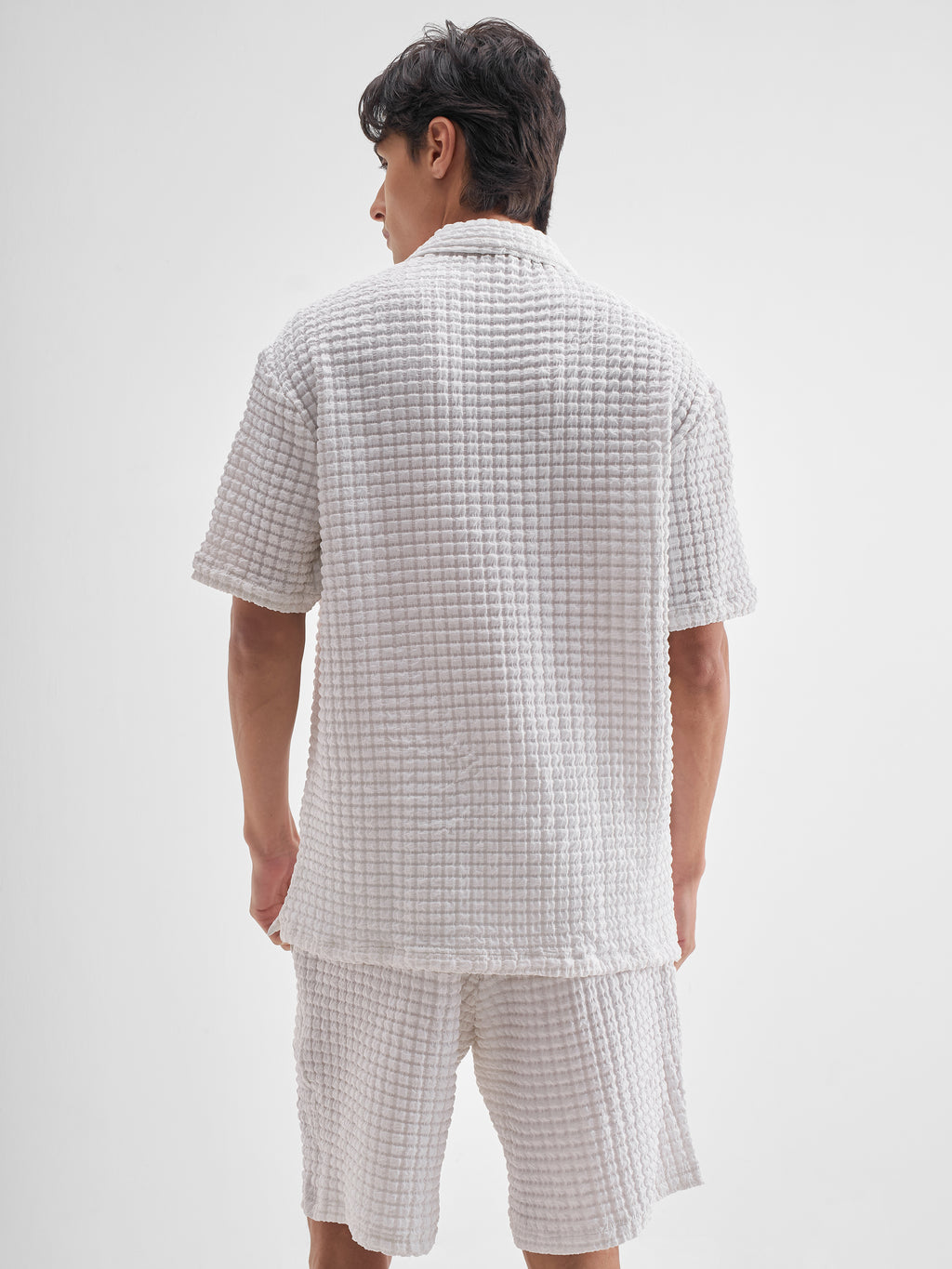 Highlander Men White Shirt With Shorts Co-Ords - White - Image 3