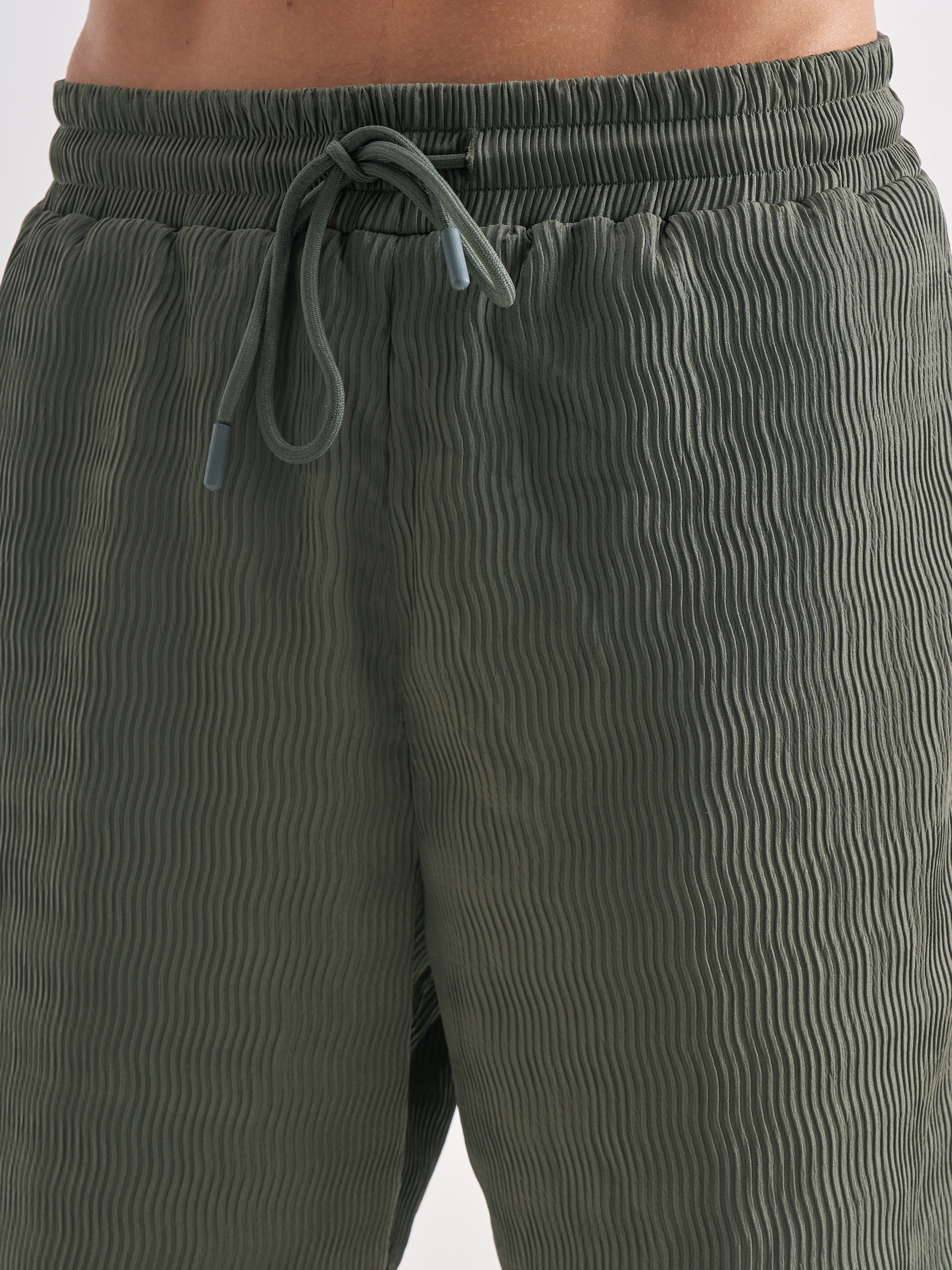 Highlander Men Olive Shirt With Shorts Co-Ords