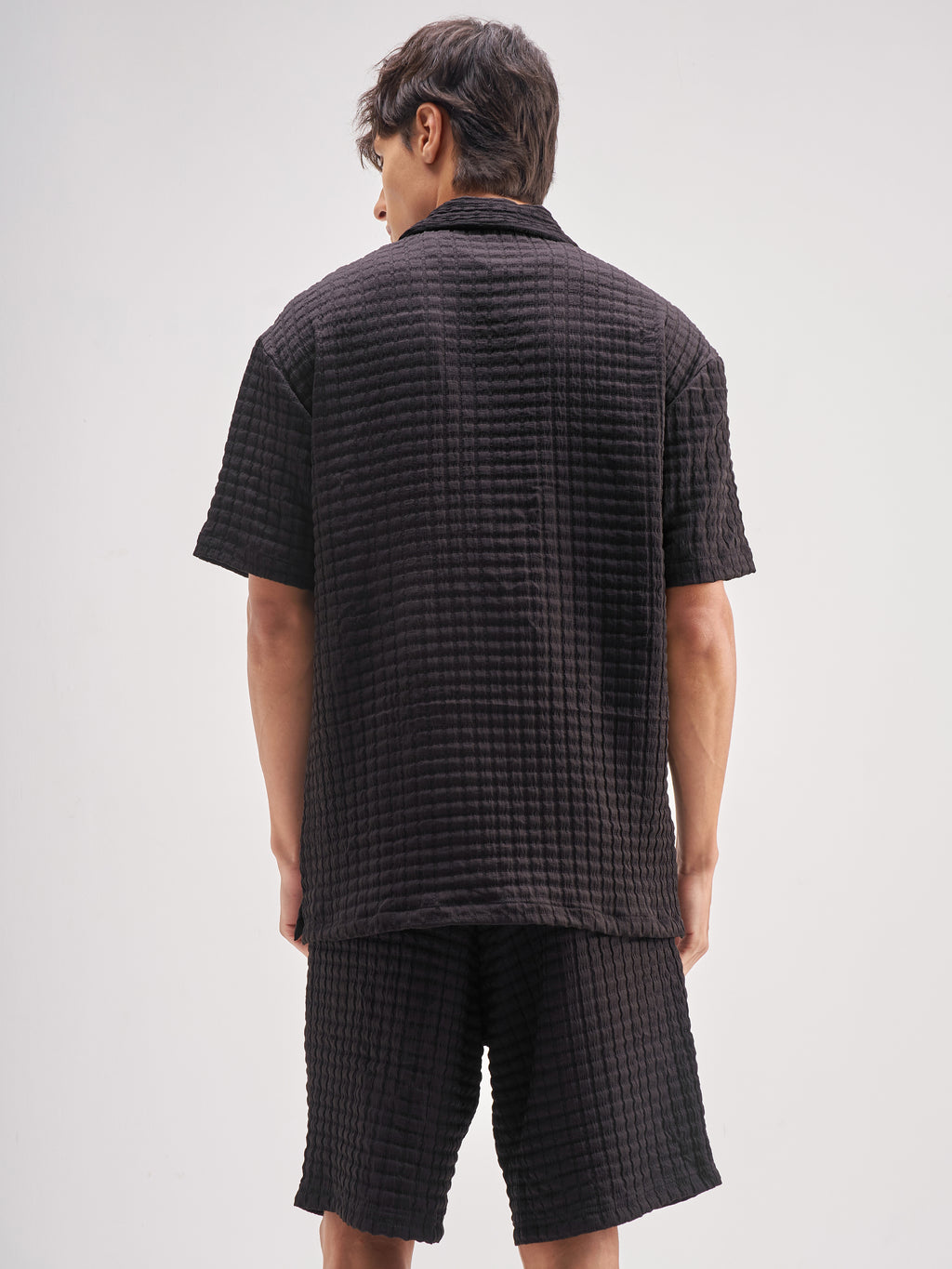 Highlander Men Black Shirt With Shorts Co-Ords