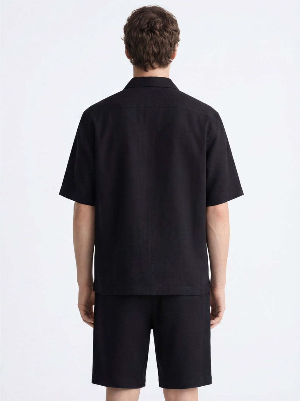 Highlander Men Black Shirt With Shorts Co-Ords - Black - Image 3