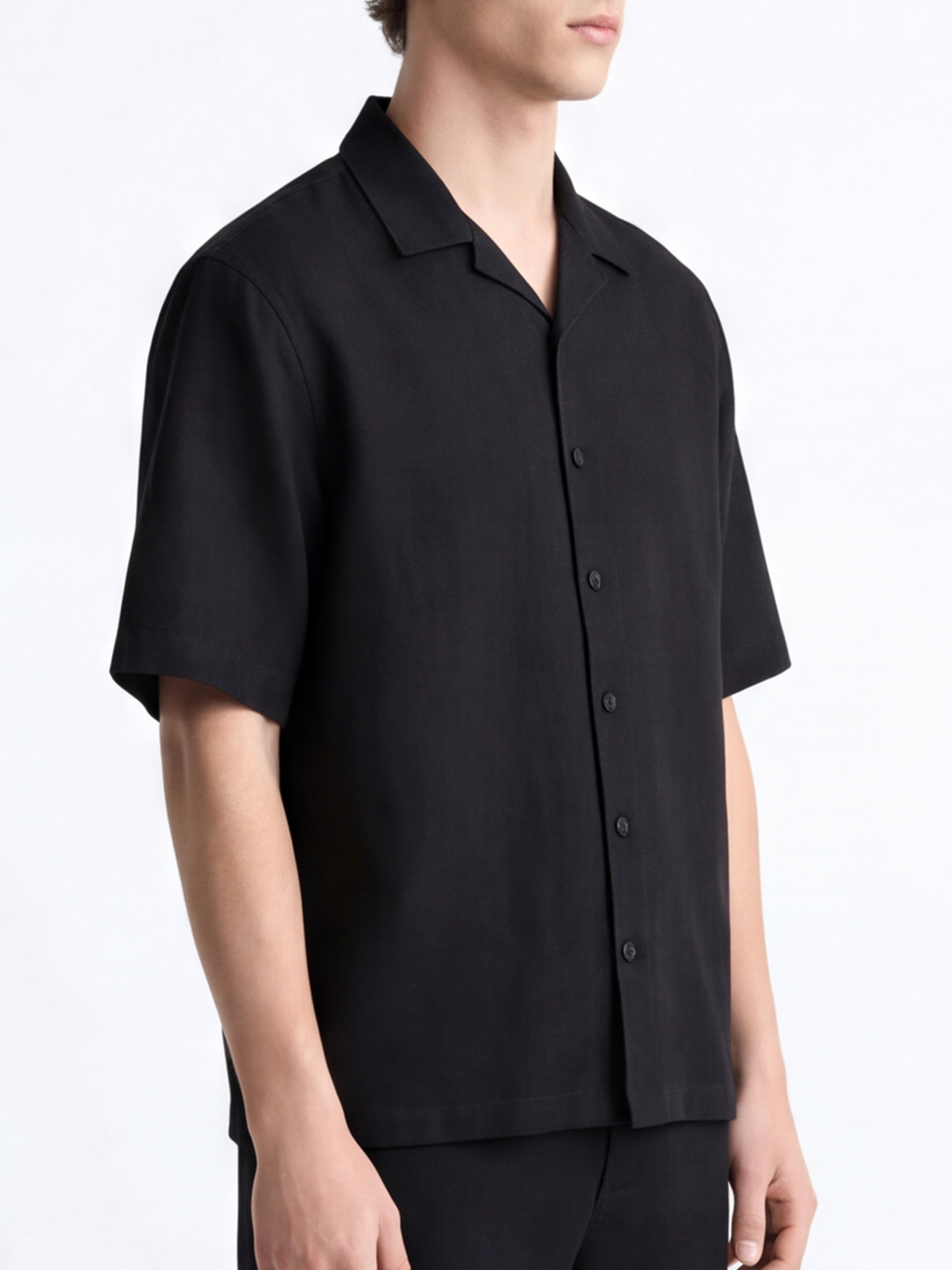 Highlander Men Black Shirt With Shorts Co-Ords - Black - Image 6
