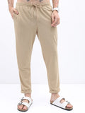 Highlander Men Cream Regular Fit Casual Track Pant - Cream - Image 1