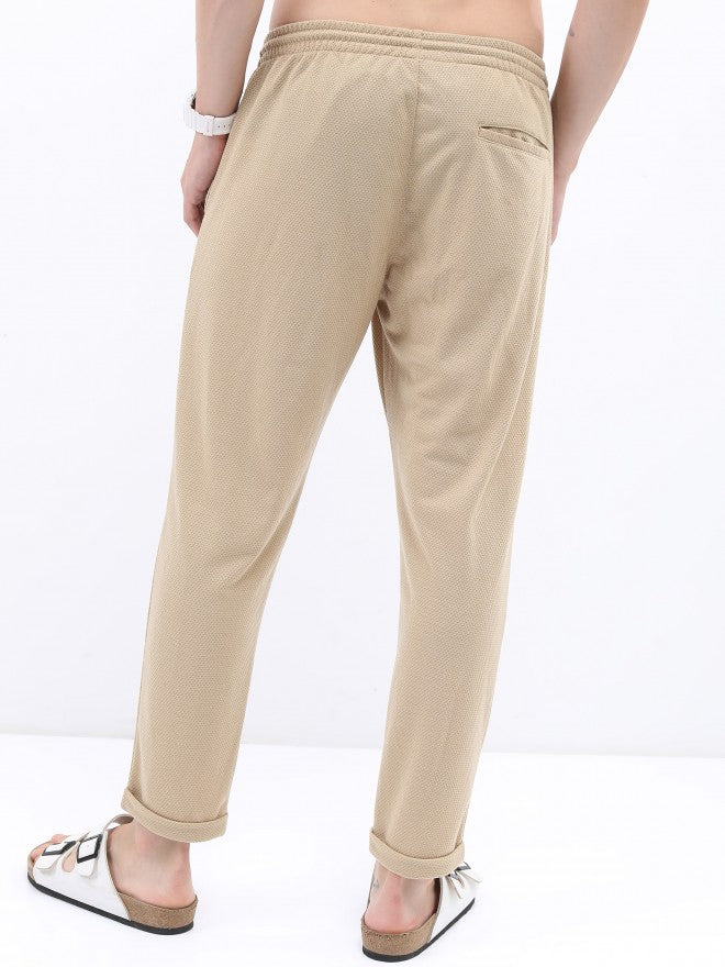 Highlander Men Cream Regular Fit Casual Track Pant - Cream - Image 3