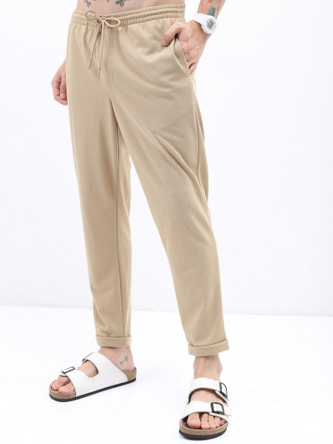 Highlander Men Cream Regular Fit Casual Track Pant - Cream - Image 4
