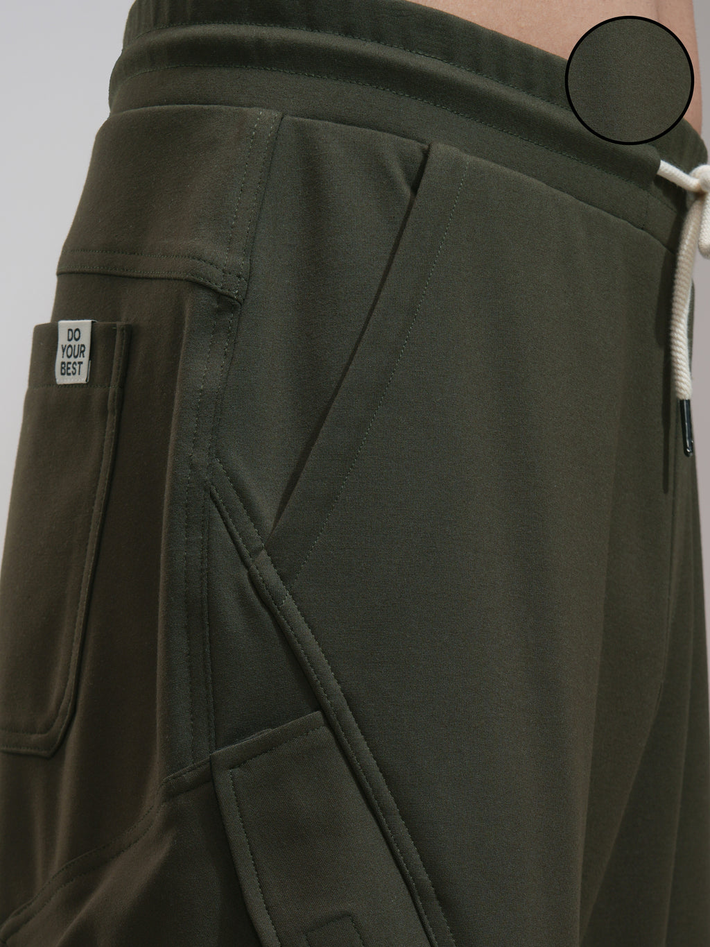 Highlander Men Olive Tapered Fit Solid Joggers - Olive - Image 5