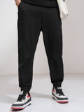 Highlander Men Black Tapered Fit Solid Joggers - Black - Image 1