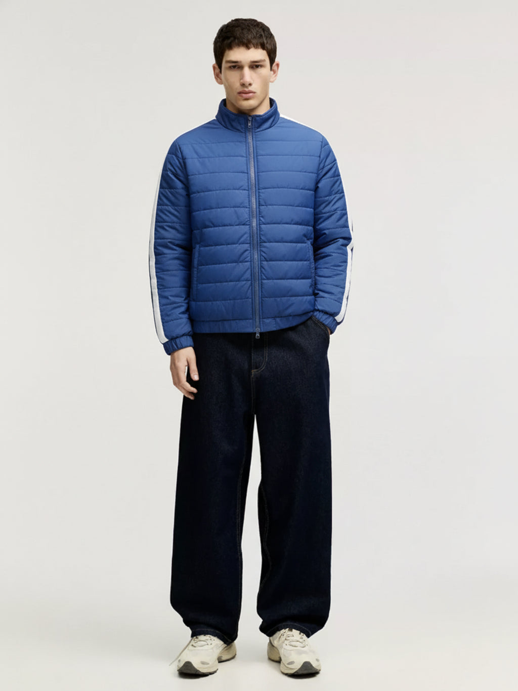 Highlander Men Blue Solid Puffer Jacket - Blue - Image 3