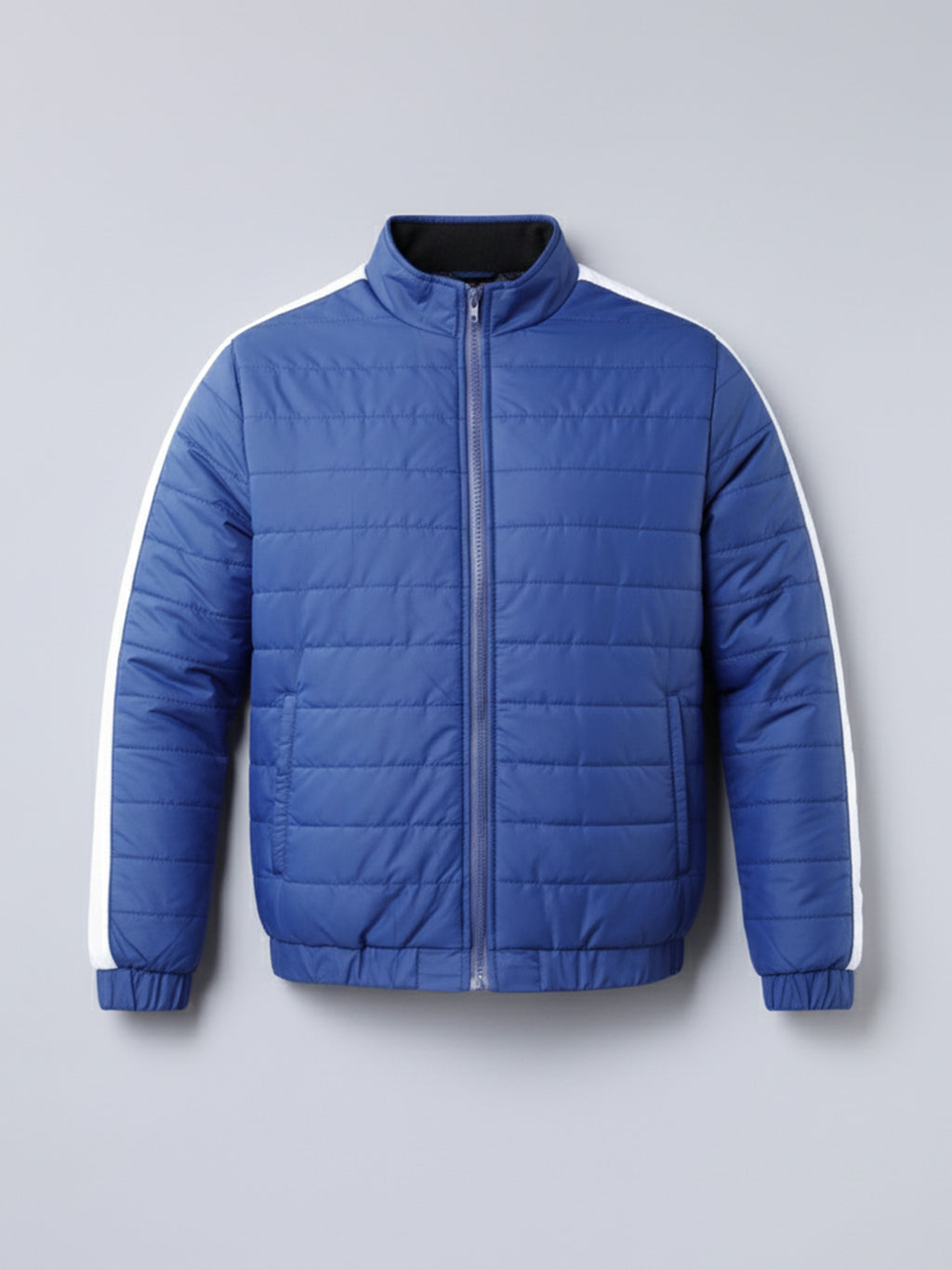 Highlander Men Blue Solid Puffer Jacket - Blue - Image 4