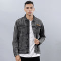 Highlander Mens Dark Grey Denim Jacket - Grey - Image 1