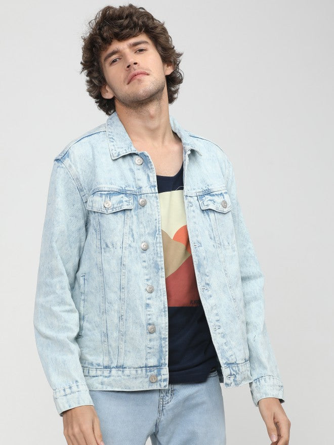 Highlander Mens Light Blue Denim Jacket - Blue - Image 3