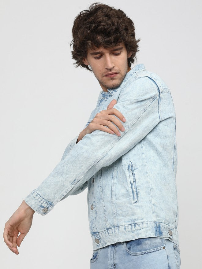 Highlander Mens Light Blue Denim Jacket - Blue - Image 4