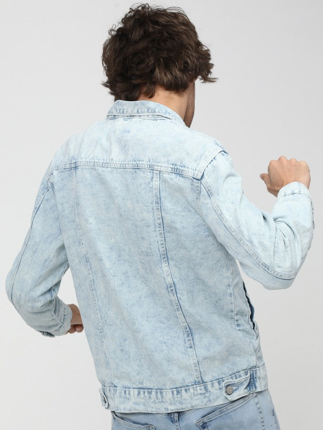 Highlander Mens Light Blue Denim Jacket - Blue - Image 5
