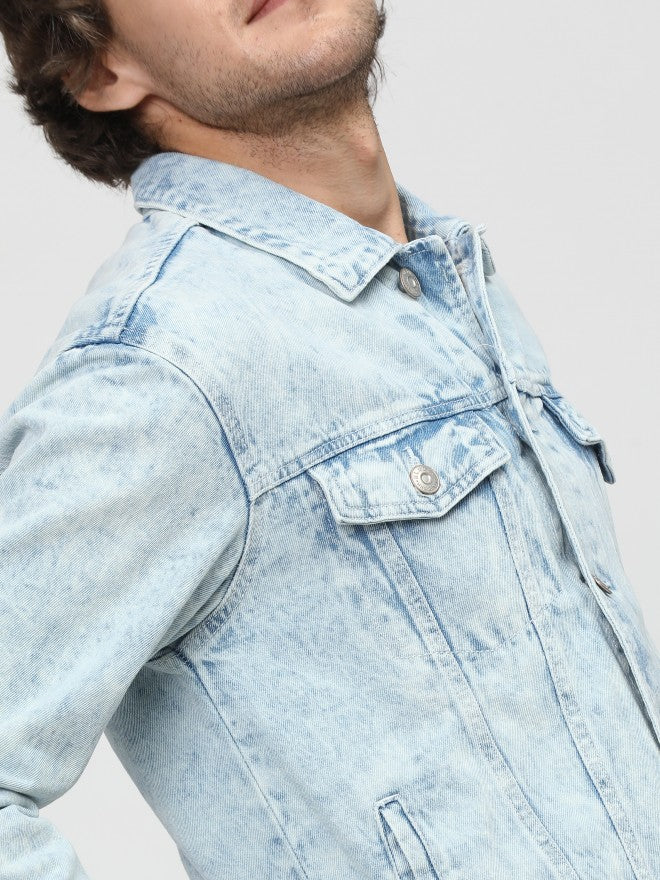 Highlander Mens Light Blue Denim Jacket - Blue - Image 6